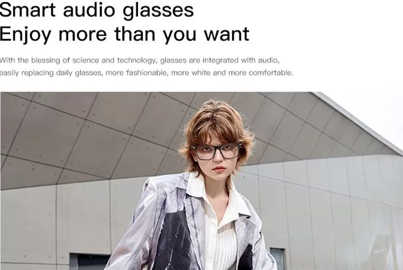INF Smart Glasses Photochromic - Open-Ear Audio, Leichtgewicht, Lange Akkulaufzeit, KI-Übersetzung