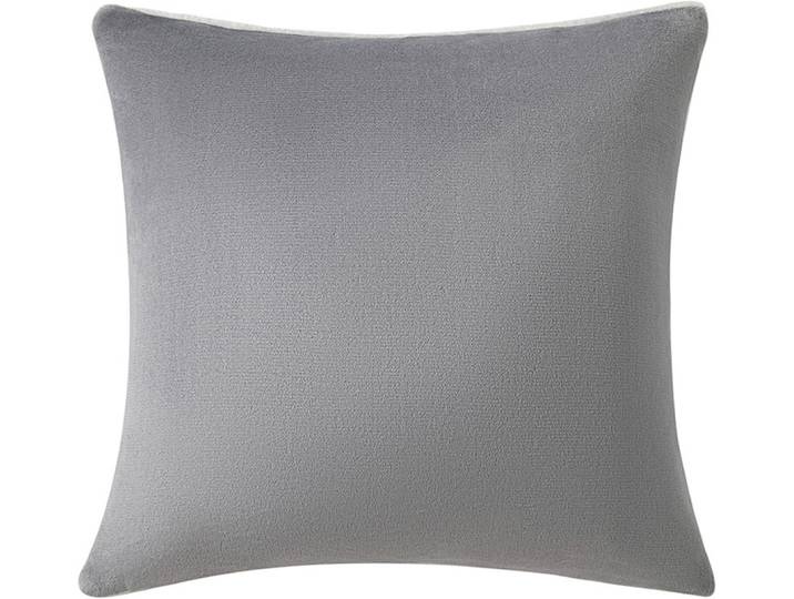 Dekokissen OTTO HOME Sennu, 1 Stück, weich, ohne Füllung , grau, B:50cm L:50cm, Polyester, Dekokissen_Sitzkissen_Kissenhüllen, Dekokissen, doppellagig, Kissenhülle, weich, Teddyoptik Rückseite, Kissenbezug