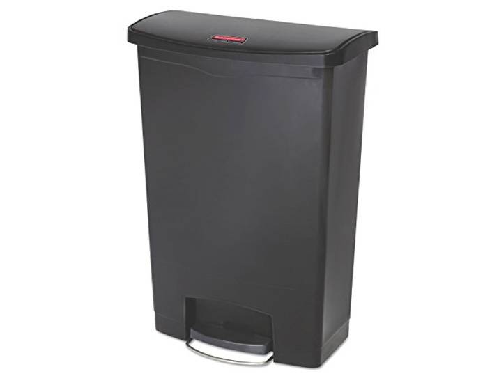 Rubbermaid Commerciële Producten 1883615, 1883615 90 Liter Voorkant Step-On Hars Afvalmand - Zwart