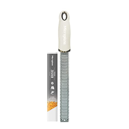 Microplane Zester rasp Cashmere Beige voor citrusvruchten, kaas, gember en chocolade