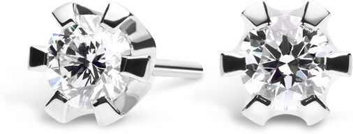 Silván Solitaire timanttikorvakorut 0,50ct, valkokultaa, timanttikorut Laboratoriotimantti