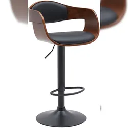 CLP Barhocker Kingston walnuss/schwarz/Kunstleder
