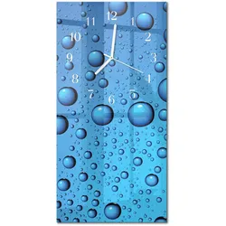 WANDUHR aus Glas 30x60 cm - Tropfen