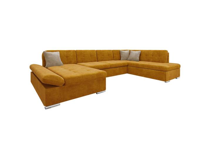 Mirjan24 Ecksofa Bergen, Seite: Links, Bronzefarben, U-Form,Rechteckig, 345x76x205 cm, Wohnzimmer, Sofas & Couches, Wohnlandschaften, Wohnlandschaften in U-Form