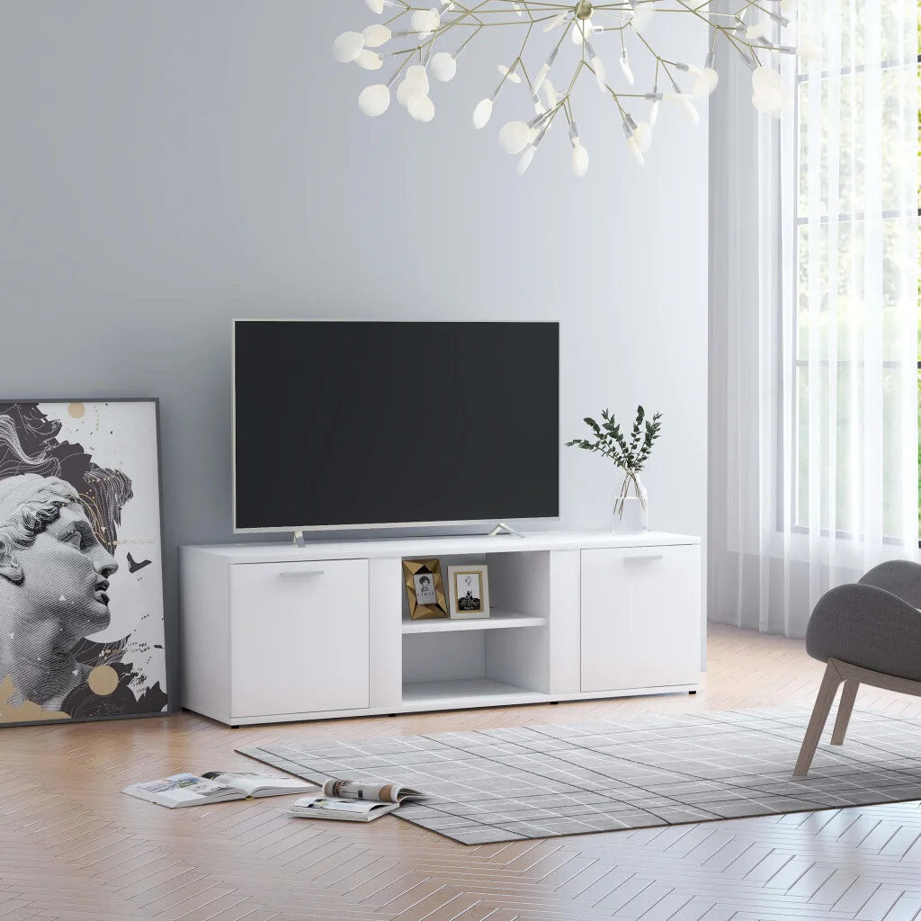 Wade Logan Agnete TV Stand for TVs up to 55" White 55"
