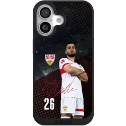 Nivocase Handyhülle für Apple iPhone 17 Hülle NIVOpure Case Schwarz Offizielles Lizenzprodukt VfB Stuttgart (Apple iPhone 17), Smartphone Hülle, Schwarz