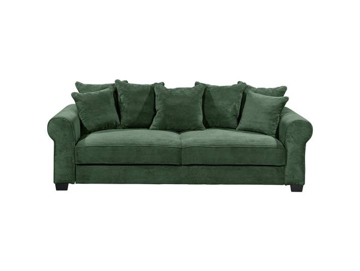 Hom`in Schlafsofa, Dunkelgrün, Kunststoff, 2-Sitzer, Füllung: Polyester, 247x95x125 cm, Stoffauswahl, Liegefunktion, Rücken echt, Wohnzimmer, Sofas & Couches, Schlafsofas, Schlafsofas mit Bettkasten