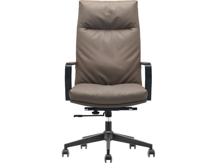 Bürostuhl Gandia hellbraun Metall/Leder H 119 cm - Bürostuhl