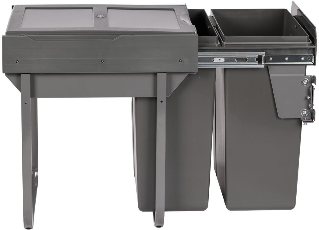 AUSTEN & Co. Plastic Pull Out Rubbish Bin Grey