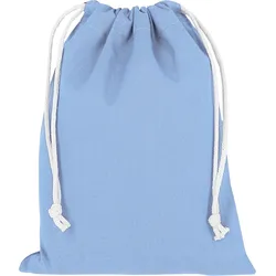 15er Pack Zuziehbeutel aus Baumwolle 15 x 20 cm, himmelblau