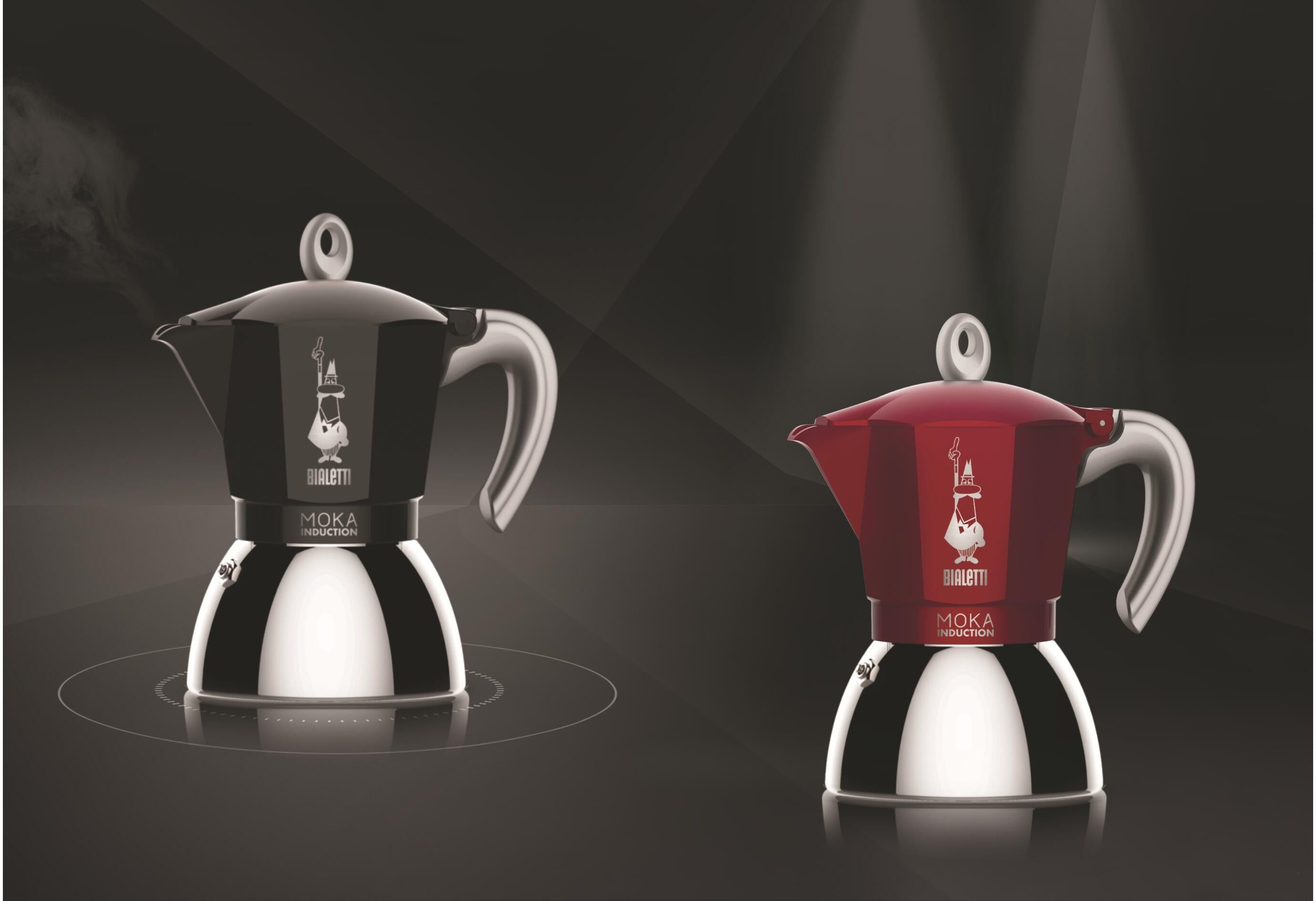 Kaffeekanne BIALETTI "New Moka Ind", rot, Glas, Metall, Kannen, Kaffeekanne rot Einheitsgröße