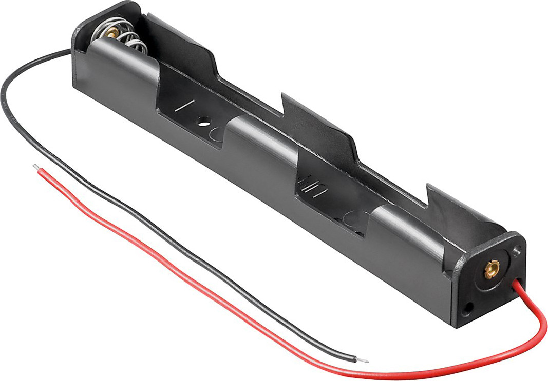 Goobay Batterijhouder voor 2 x Mignon met aansluitkabel, zwart