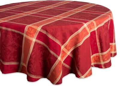 DII Holiday Plaid Kitchen Tablecloth
