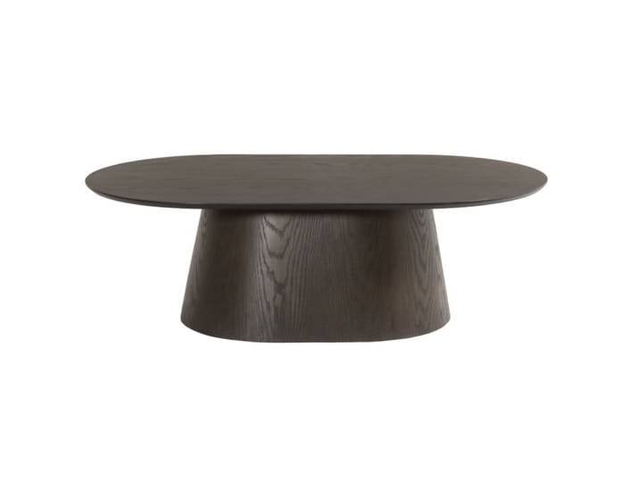 Table basse ovale chêne expresso