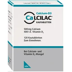 CALCILAC Kautabletten 500 mg/400 I.E. 120 St