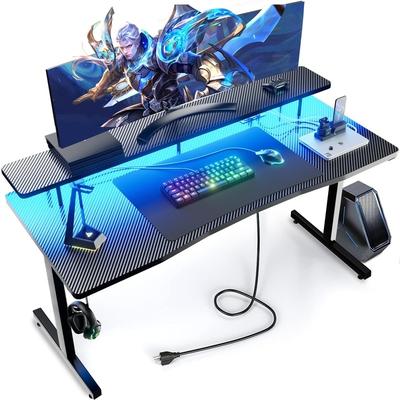 No 55 Inch Desk with LED Lights