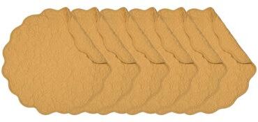 C&F Home Christiana Honey Round Quilted Placemat Set 6