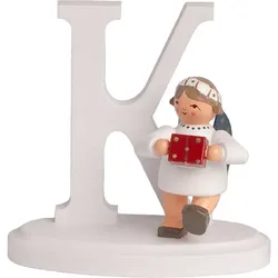KWO Erzgebirge Buchstabe K mit Engel Höhe 7 cm