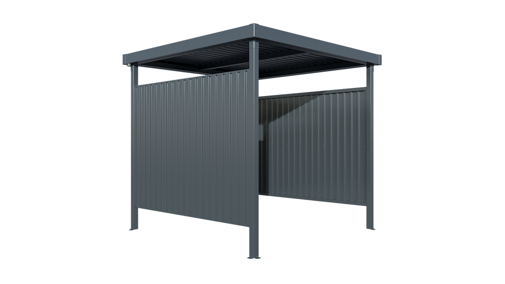 JUNGELMAR Multifunktionsunterstand 214x214x204 cm,Metall, anthr. 16965006