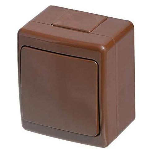 Pawbol Beta-Oberflächenschalter - IP44 - 1 Taste - Braun (49079447)