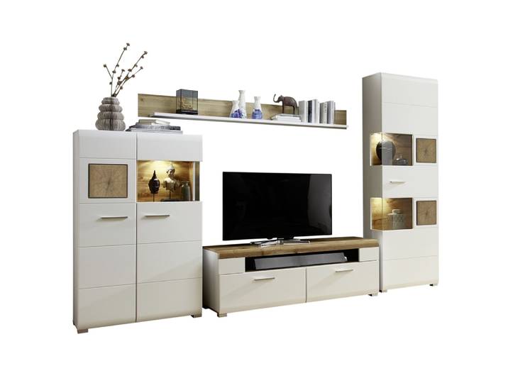 Innostyle Fun Plus Wohnwand Holzwerkstoff/Eiche Altholz