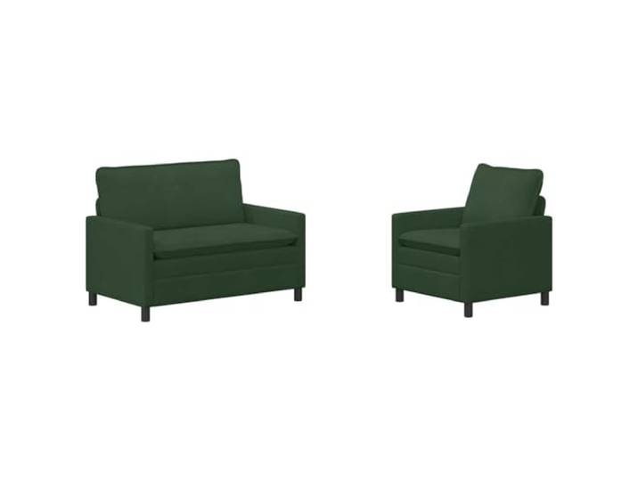 Makastle Sofa Couch 2er Set Dschungelgrün Stoff