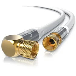 Primewire SAT-Kabel, Koax, F-Stecker, HDTV SAT Koax Kabel 90° gewinkelt, 4fach Schirmung, 135dB, 75Ohm - 12,5m
