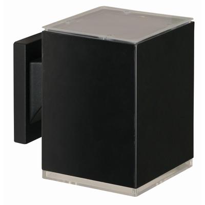 LED Außen-Wandleuchte LUXFORM "Luxform Solar Maine", schwarz, B:11cm H:15,5cm L:16,7cm, Leuchten, LED-Wandleuchte, Solarenergie, warmweiß, IP44