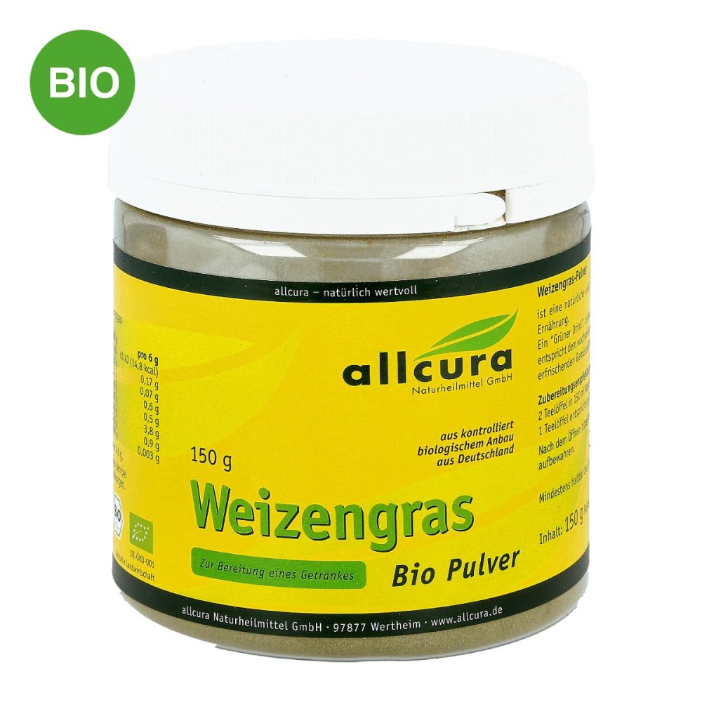 allcura Naturheilmittel GmbH Weizengras Pulver kbA 01452684