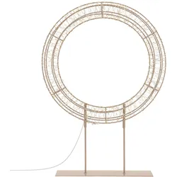 LED WEIHNACHTSKRANZ 53 cm mit Sockel Weihnachtsdeko mit Lichterkette 300 LED Warmweiß