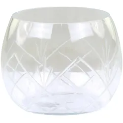 Chic Antique Windlicht mit Schliff Muster, H6 x Ø7,5 cm, klar
