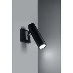 Wandleuchte Wandlampe Schwarz Verstellbarer Spot Wohnzimmer Küche Esszimmer
