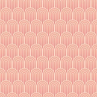 Hoopla Walls Retro Arch Blush Pink Peel and Stick Wallpaper - N/A