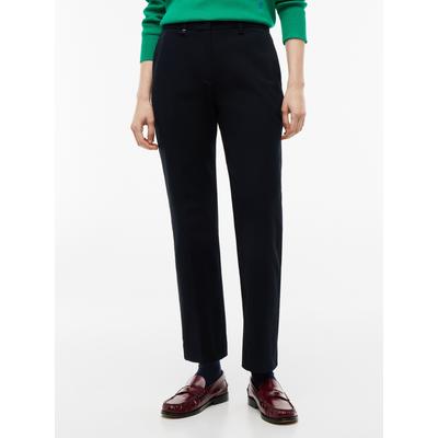Anzughose TOMMY HILFIGER "GABARDINE SLIM STRAIGHT", Damen, Gr. 38, N-Gr, schwarz, Web, Obermaterial: 95% Baumwolle, 5% Elasthan, unifarben, slim fit lang, Hosen Anzughose, Baumwollmischung, slim fit