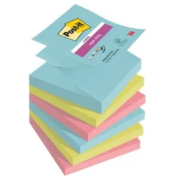 Post-it Super Sticky Haftnotizblock 76 x 76 mm »Z-Notes Cosmic Collection«, 6 Stück türkis