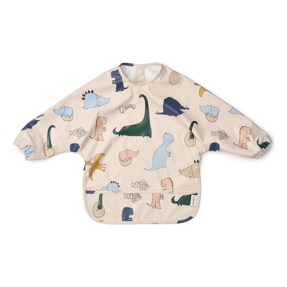 Liewood Merle Printed Cape Bib dino roar / sandy (2917) ONE SIZE LW18136-2917-ONE SIZE-CU