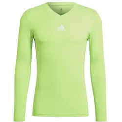 adidas Team Base Shirt Longsleeve Herren - neongrün - M