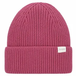 Antonio Winter Strickmütze Beanie mit Umschlag - berry