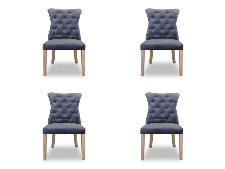 Xlmoebel Sitzgruppe Chesterfield-Design Stühle mit hochwertiger Polsterung von Ashley, (4er-Set, 4-tlg., 4er-Set Stühle), Hergestellt in Europa