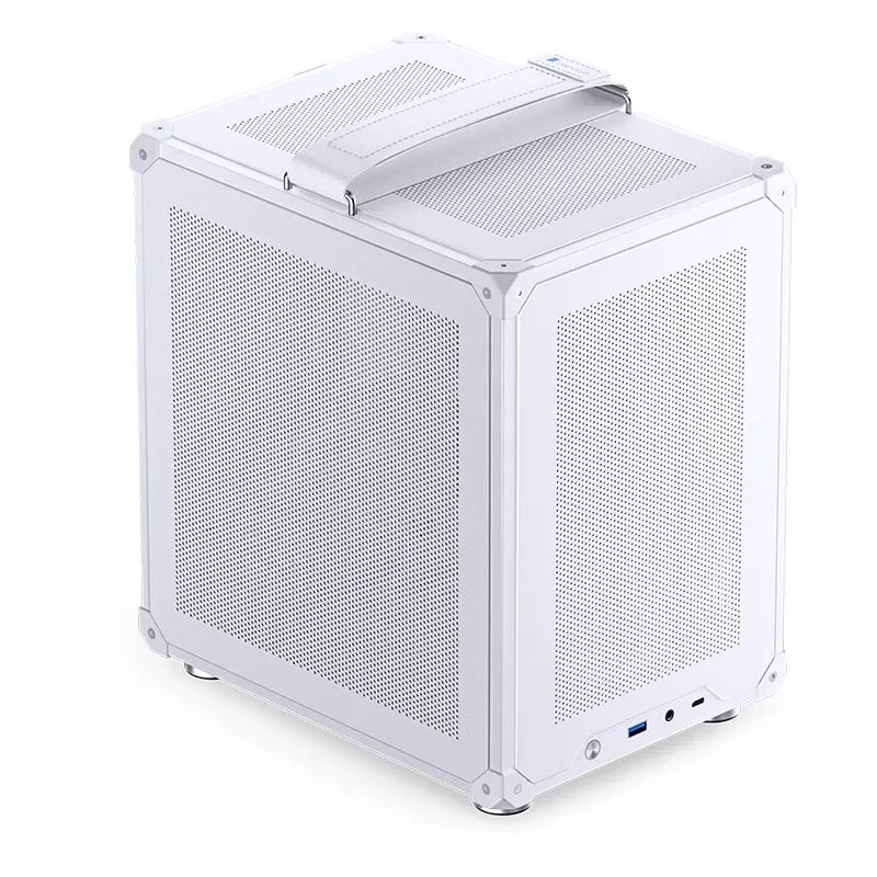 Jonsbo C6 PC-Gehäuse, Mini-Tower, ITX, mit Tragegriff - weiß