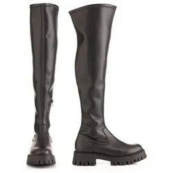 STEFFEN SCHRAUT Damen-Stiefel Overknees Nappaleder gepolstert