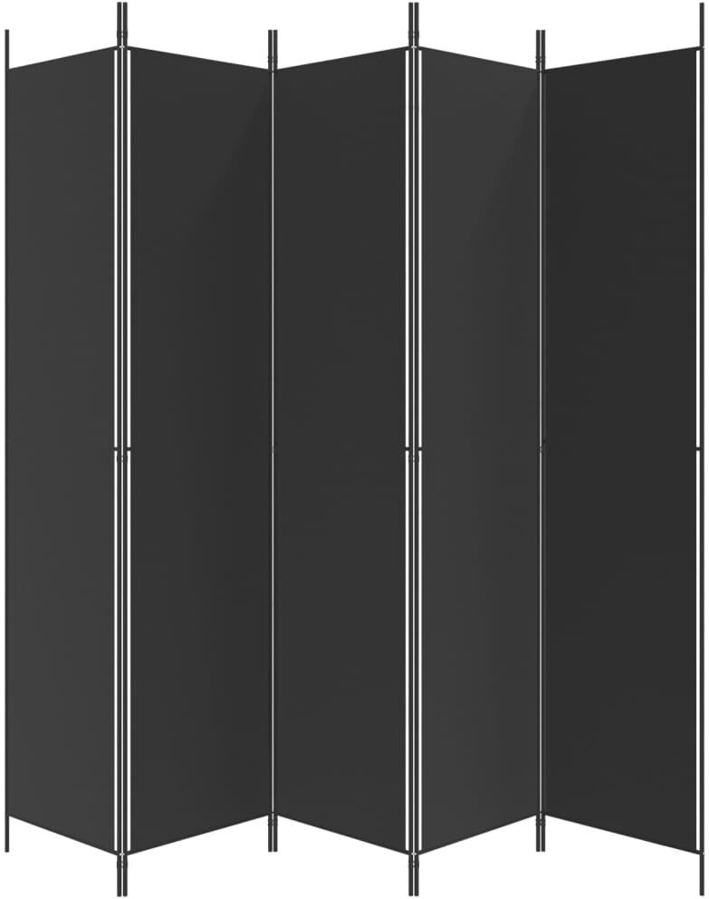 17 Stories Kasimir Folding Room Divider Black 220" H x 250" W