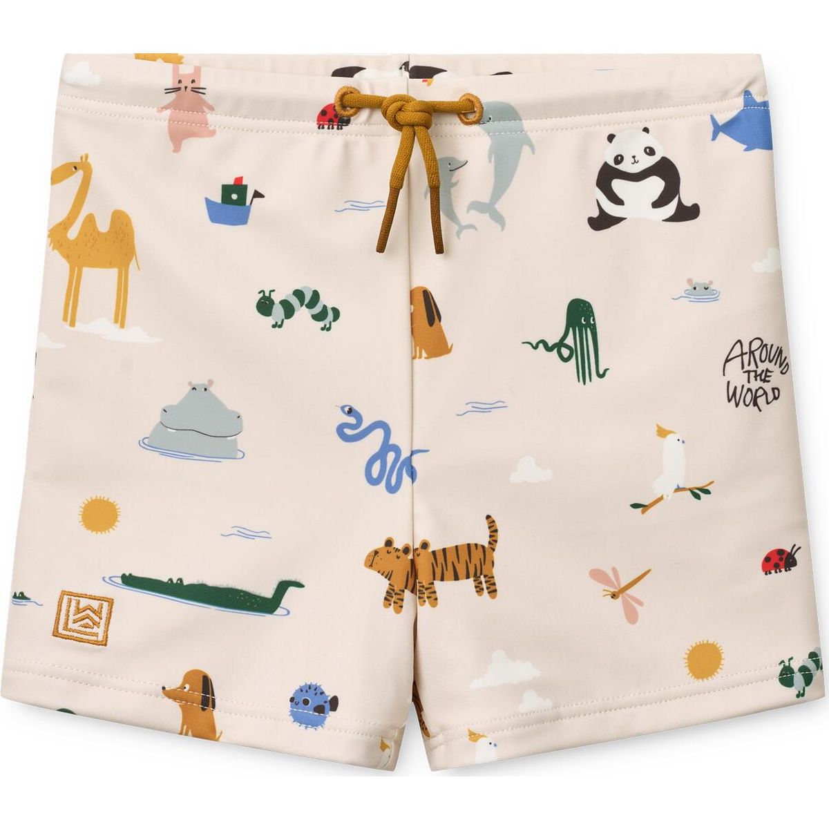 Liewood Otto Printed Swim Pants around the world / sandy (2604) 140 LW19986-2604-140-CU
