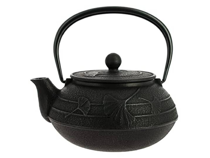 Iwachu Nanbu Tekki Japanische Teekanne Gingko Schwarz 650 ml, Gusseisen