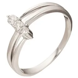 CANADIAN DIAMONDS Trilogie-Ring 3 Brillanten zus. ca. 0,25ct Gold 750