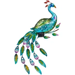 HAUSHALT INTERNATIONAL LED Solar Wandleuchte "Pfau"