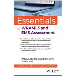 Essentials of WRAML3 and EMS Assessment, Fachbücher von Wayne Adams, David Sheslow, Trevor A. Hall