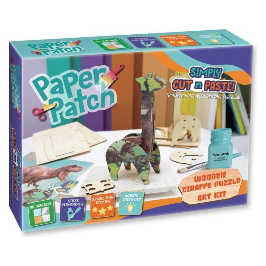 Stigo Bike Papier-Patch-Decoupage-Set - Giraffen-Puzzle aus Holz (58212202)