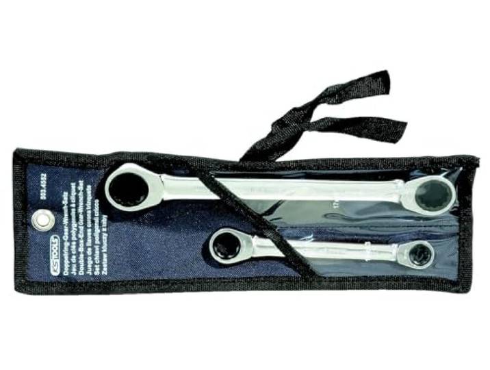 KS Tools 503.4552 Chromeplus Jeu de 2 Clés polygonales à cliquet ø 10 x 13/17 x 19 mm