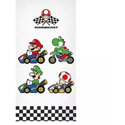 Super Mario: Badehandtuch mit Mariokart-Muster - 70 x 140 cm